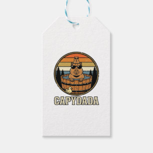 Capydada Capybara Vater Retro Whirlpool Vektordesi Geschenkanhänger
