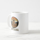 Capydada Capybara Vater Retro Whirlpool Vektordesi Kaffeetasse (Vorderseite Links)