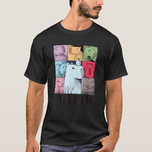 Capyeras Funny Capybara Colour Concerto Niedlich T-Shirt (Vorderseite)