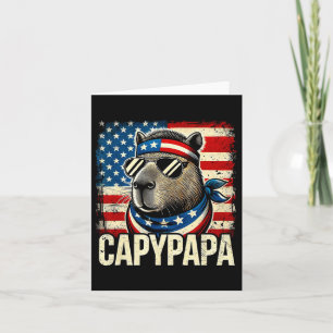 Capypapa 4. Juli Amerikanische Flagge Capybara Pap Karte