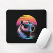 Capyra Cute Retro Animal Summer Vacation Beach Mousepad (Mit Mouse)