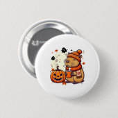 Capyra Drink Kaffee Halloween Herbssaison Danke Button (Vorne & Hinten)
