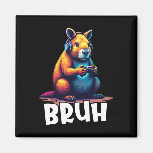 Capyra Gamer Bruh Videospiel Kinder  Magnet