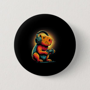 Capyra Gaming - Lustiges Gamer Capyra Design Clic Button