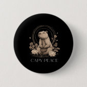 Capyra Peace Cute Yoga Button (Vorderseite)
