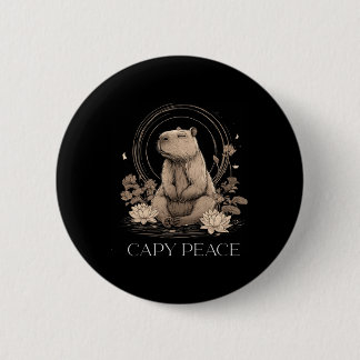 Capyra Peace Cute Yoga Button