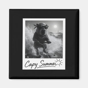 Capyra Wasserskiing Sommer Lustiges Meme Magnet