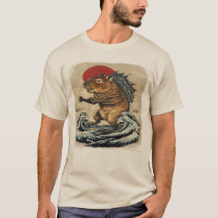 Capyzilla Capybara Retro Vintag Japanisch Kaiju T-Shirt