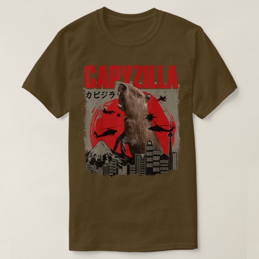Capyzilla Funny Niedlich Capybara T-Shirt (Design vorne)