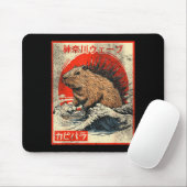 Capyzilla _ Kanagwa Wave Japan _ Cool Rodent Capyb Mousepad (Mit Mouse)