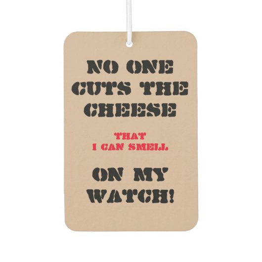 Car Air Freshener mit lustigem Kommentar Autolufterfrischer (Vorderseite)