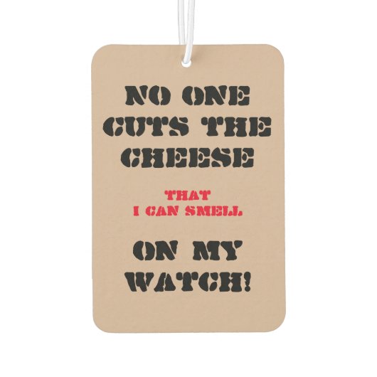 Car Air Freshener mit lustigem Kommentar Autolufterfrischer (Rückseite)