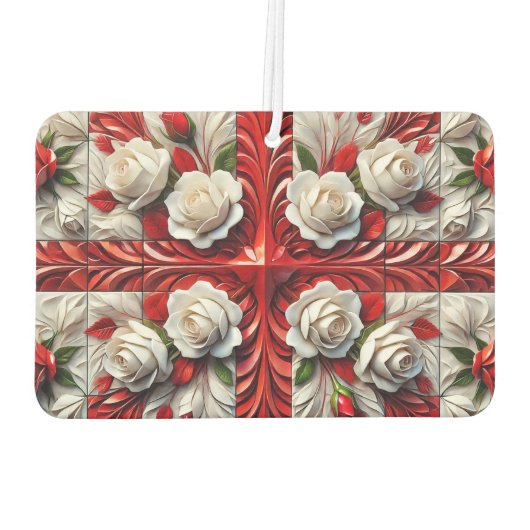 Car Air Fresheners mit englischer Rose Design Autolufterfrischer (Rückseite)