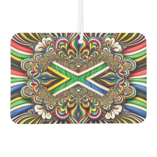 Car Air Fresheners mit South Africa Colors Design Autolufterfrischer (Vorderseite)