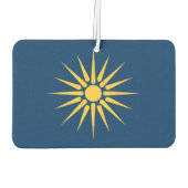 Car Air Fresheners with Flag of Macedonia, Greece Autolufterfrischer (Rückseite)