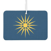 Car Air Fresheners with Flag of Macedonia, Greece Autolufterfrischer (Vorderseite)