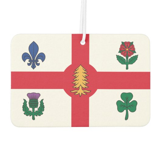 Car Air Fresheners with Flag of Montreal, Canada Autolufterfrischer (Rückseite)