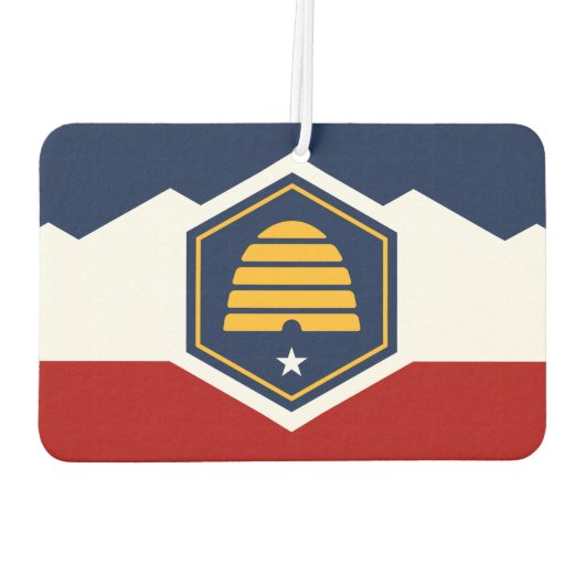 Car Air Fresheners with Flag of Utah, USA Autolufterfrischer (Rückseite)