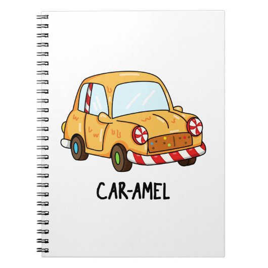 Car-amel Funny Candy Car Pun Notizblock (Vorderseite)