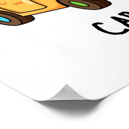 Car-amel Funny Candy Car Pun Poster (Ecke)