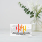 Car Audio | Equalizer-Logo Visitenkarte (Stehend Vorderseite)