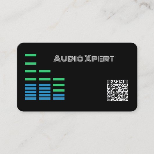 Car Audio Stereo QR Code Visitenkarte (Vorderseite)