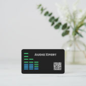 Car Audio Stereo QR Code Visitenkarte (Stehend Vorderseite)