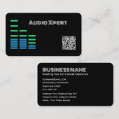 Car Audio Stereo QR Code Visitenkarte (Vorne/Hinten)