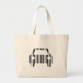 CAR BAR CODE Automatisches Barcode-Muster Jumbo Stoffbeutel (Vorne)