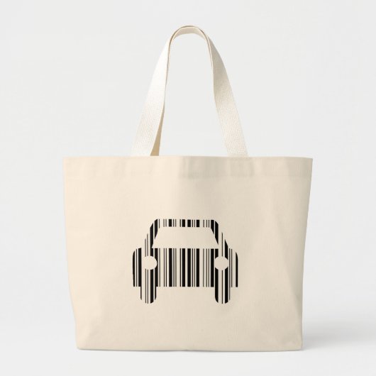 CAR BAR CODE Automatisches Barcode-Muster Jumbo Stoffbeutel (Vorne)