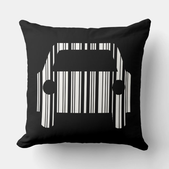 CAR BAR CODE Automatisches Barcode-Muster Kissen (Vorderseite)