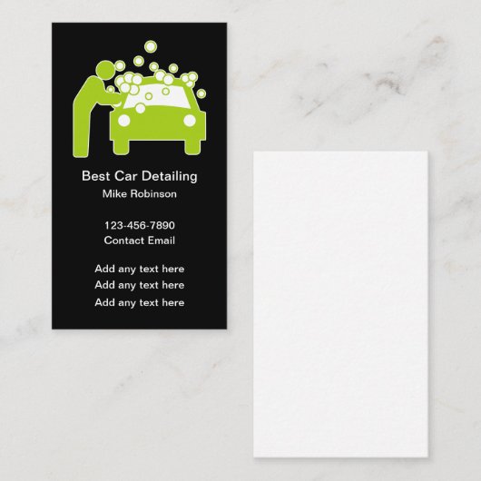 Car Beruflich Detailinformationen Visitenkarte (Vorne/Hinten)