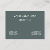 Car Blue Classic Car Visitenkarte (Rückseite)