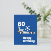 Car Blue Stars 60. Jedes Alter Blue Birthday (Stehend Vorderseite)