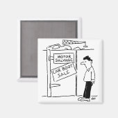 Car Breakers Scrap Metal Scrapyard Auto Boot Sale Magnet (Vorderseite/Rückseite)