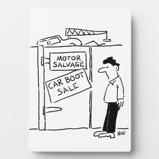 Car Breakers Scrapyard Auto Boot Sale. Funny Fotoplatte (Vorderseite)
