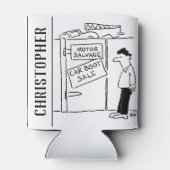 Car Breakers Scrapyard Car Boot Sale Cartoon Dosenkühler (Rückseite)