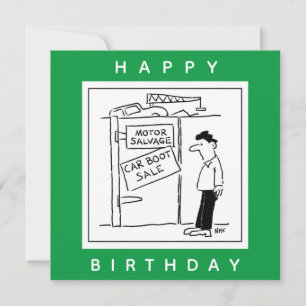 Car Breakers Scrapyard Car Boot Sale Cartoon Karte