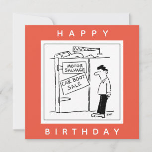 Car Breakers Scrapyard Car Boot Sale Cartoon Karte