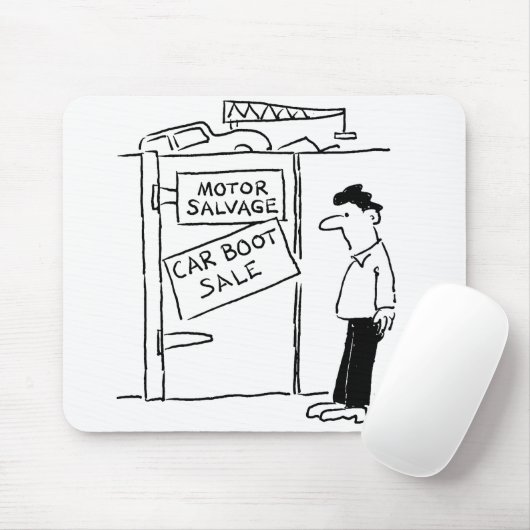 Car Breakers Scrapyard Car Boot Sale Cartoon Mousepad (Mit Mouse)