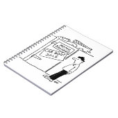 Car Breakers Scrapyard Car Boot Sale Cartoon Notizblock (Linke Seite)