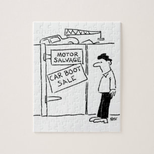 Car Breakers Scrapyard Car Boot Sale Cartoon Puzzle