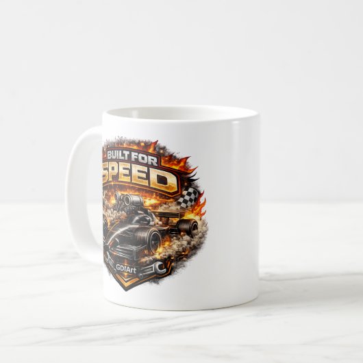 Car - BUILT FOR SPEED Kaffeetasse (Vorderseite Links)
