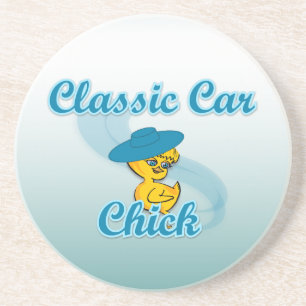Car Chick #3 Sandstein Untersetzer