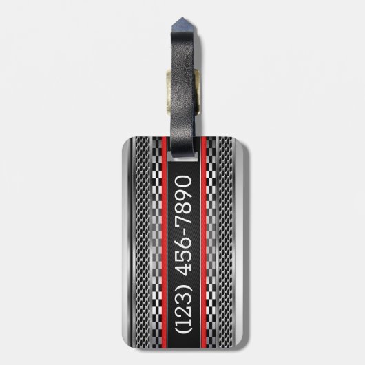 Car ChromeTags Gepäckanhänger (Rückseite vertikal)