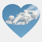 Car cloud blue heart Herz-Aufkleber (Vorderseite)