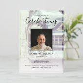 Car Collector Celebration of Life Photo, Funeral Einladung (Stehend Vorderseite)