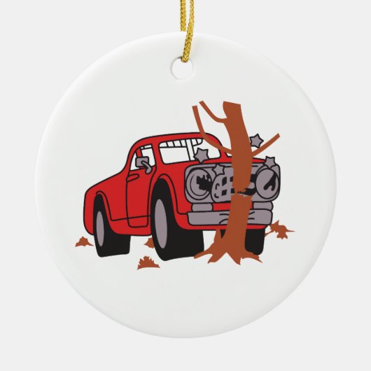 CAR CRASH SCENE KERAMIKORNAMENT (Vorne)
