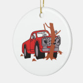 CAR CRASH SCENE KERAMIKORNAMENT (Links)