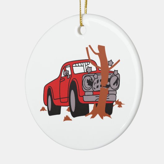 CAR CRASH SCENE KERAMIKORNAMENT (Links)